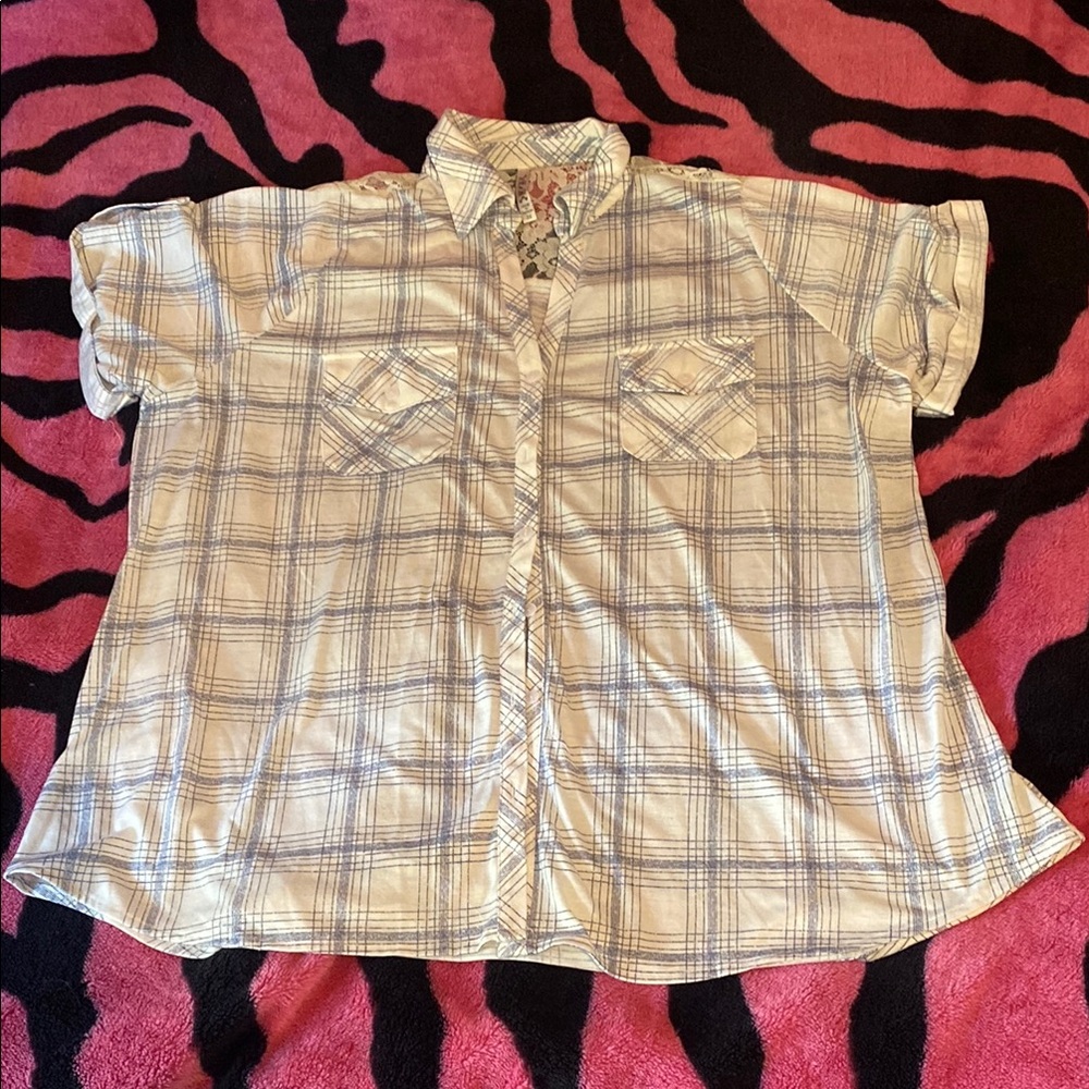 Summer Blue and White Classic Button Down Shirt